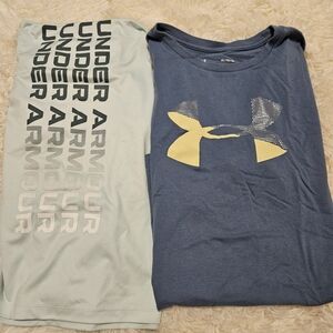 Under Armour Blue and Light Green T-Shirts
